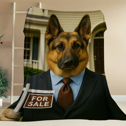 Custom Photo Realtor Dog BlanketGift For Dog Lovers