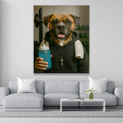 Custom Photo Personal Trainer Dog Canvas Gift For Dog Lovers