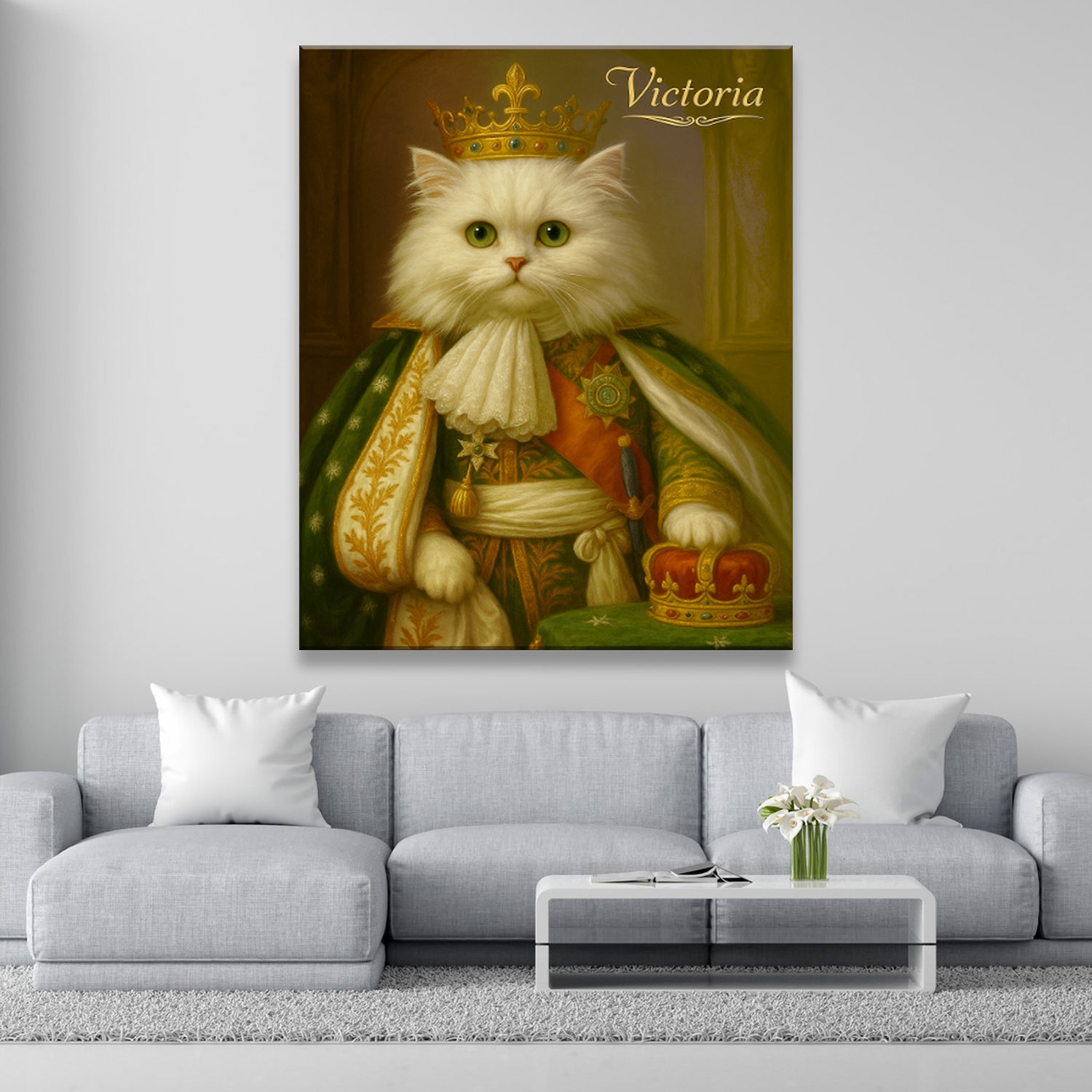 Custom Photo Napoleon Cat Canvas Gift For Cat Lovers