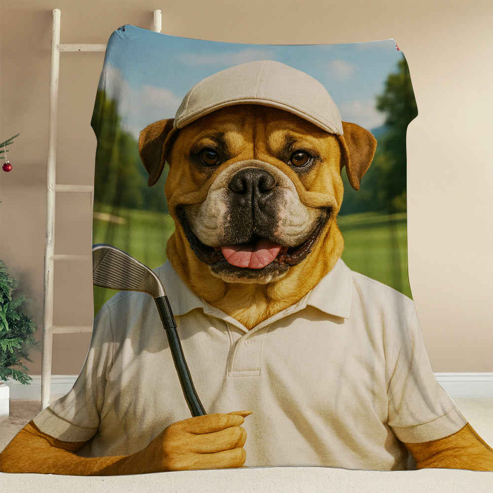 Custom Photo Golfer Dog Gift For Dog Lovers