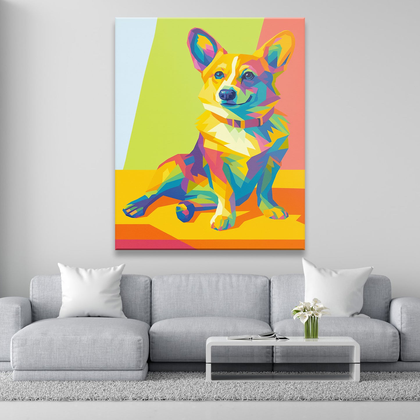 Custom Photo Pop Art Canvas Gift For Dog Lovers