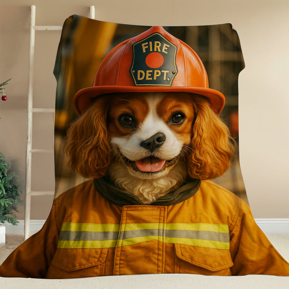 Custom Photo Construction Builder BlanketGift For Dog Lovers