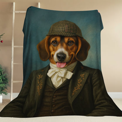 Custom Photo Detective Dog BlanketGift For Dog Lovers