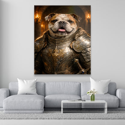Custom Photo Knight Royal Dog Canvas Gift For Dog Lovers