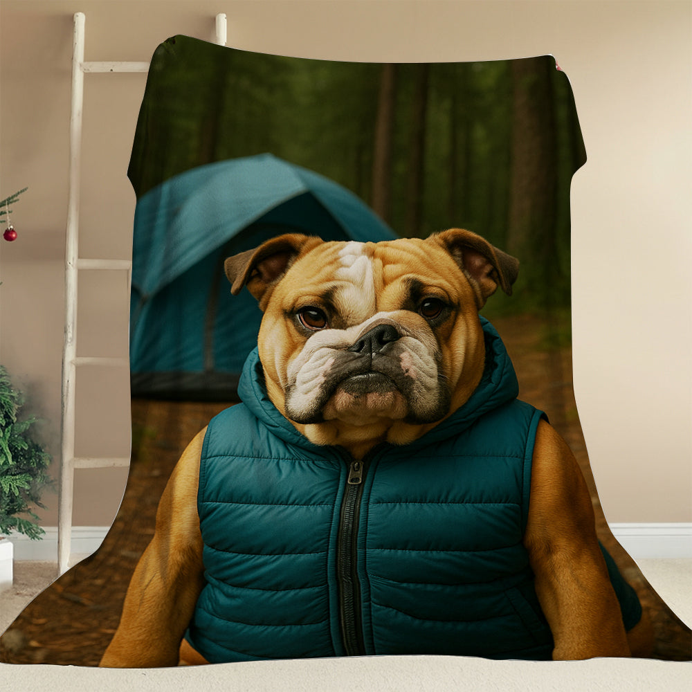 Custom Photo Dog Camping BlanketGift For Dog Lovers