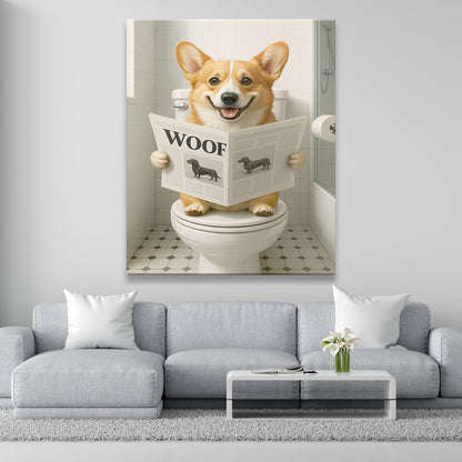 Custom Photo Dog Bathroom Style 6 Canvas Gift For Dog Lovers