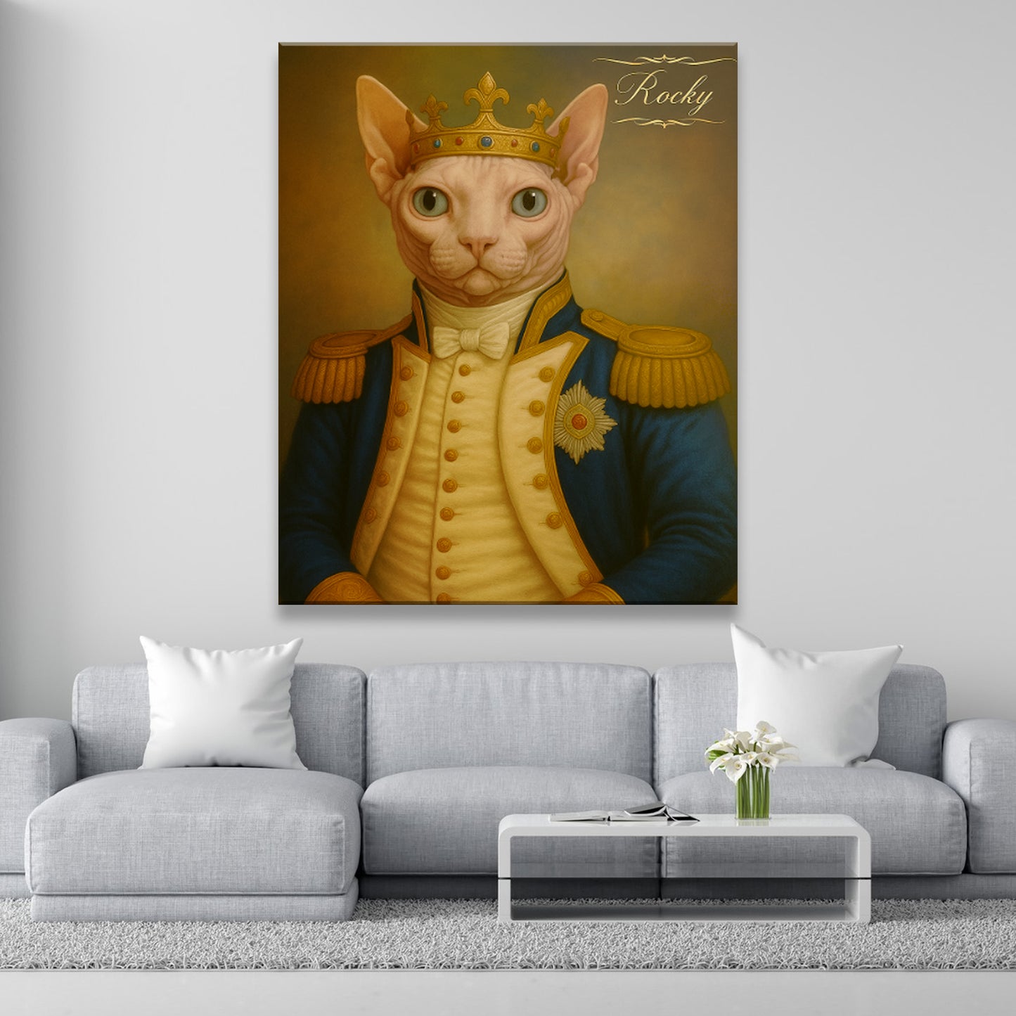 Custom Photo Great Captain Cat Canvas Gift For Cat Lovers