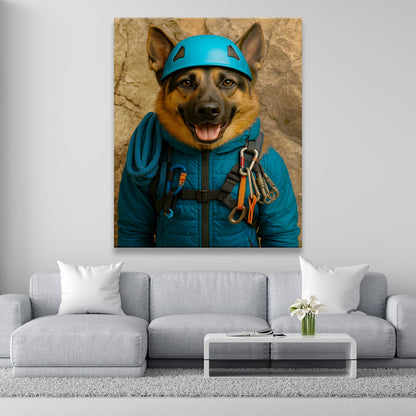 Custom Photo Climber Dog Canvas Gift For Dog Lovers
