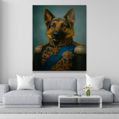 Custom Photo Royal Dog Canvas Gift For Dog Lovers
