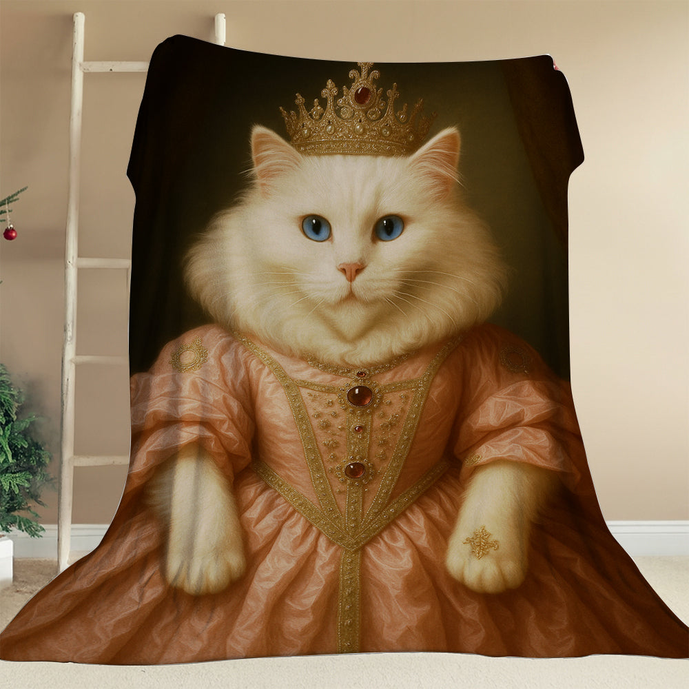 Custom Cat Queen Royal Blanket