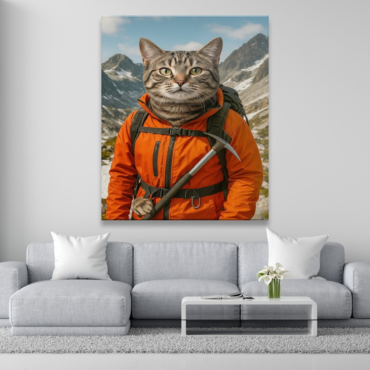 Custom Photo Mountaineer Climbing Canvas Canvas Gift For Canvas Lovers