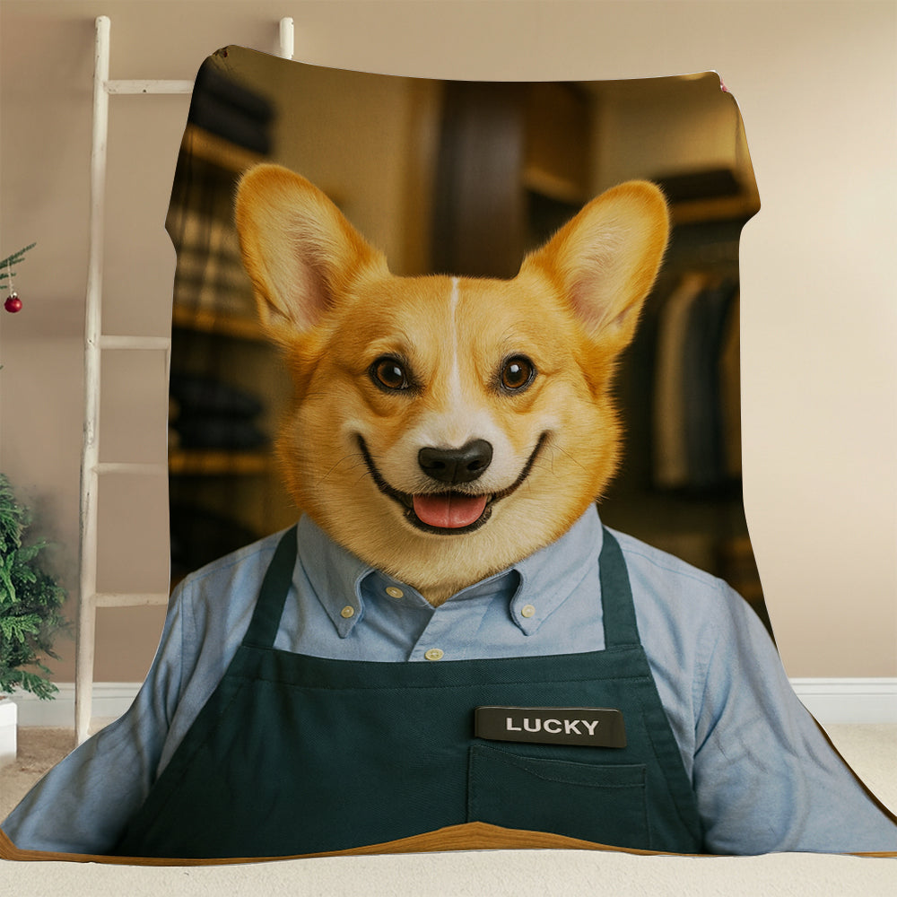 Custom Photo Clothing Store Dog BlanketGift For Dog Lovers