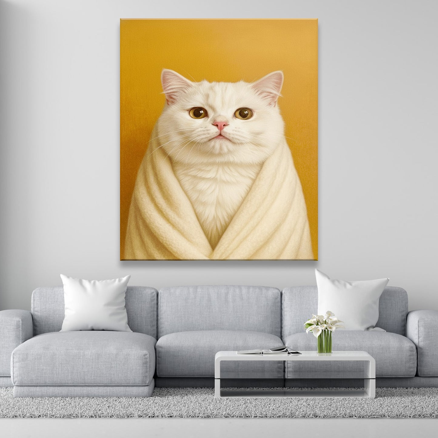Custom Photo Cat Bathroom Style 30 Canvas Gift For Cat Lovers