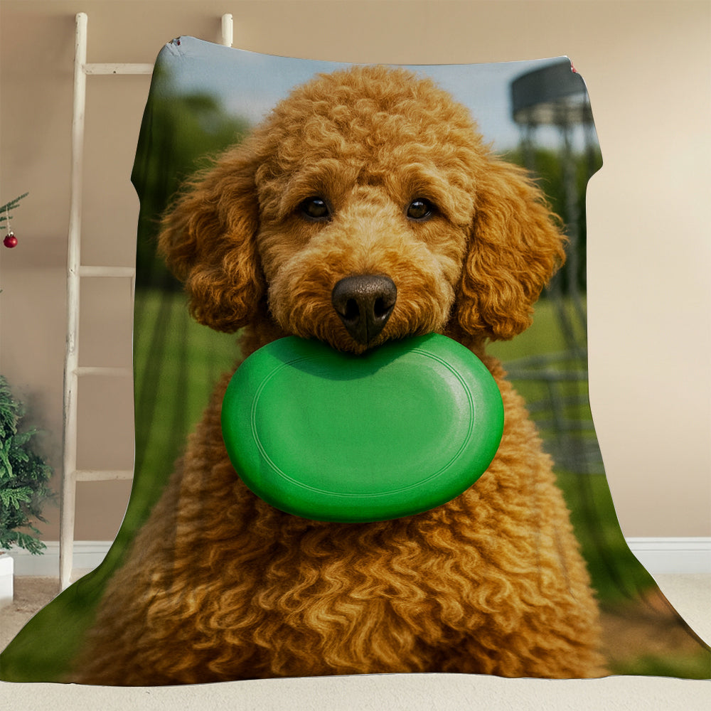 Custom Photo Disc Golf Dog BlanketGift For Dog Lovers