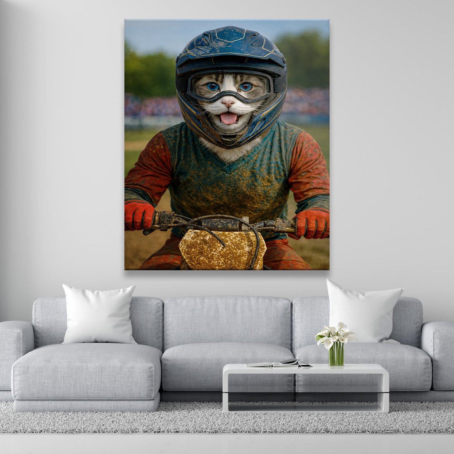 Custom Photo Dirt Bike Canvas Canvas Gift For Canvas Lovers