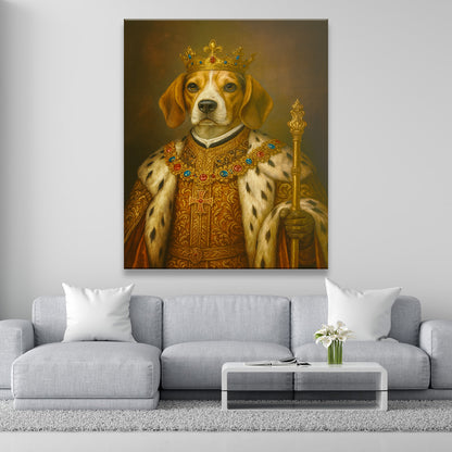 Custom Photo Dog King Royal Canvas _ Gift For Dog Lovers