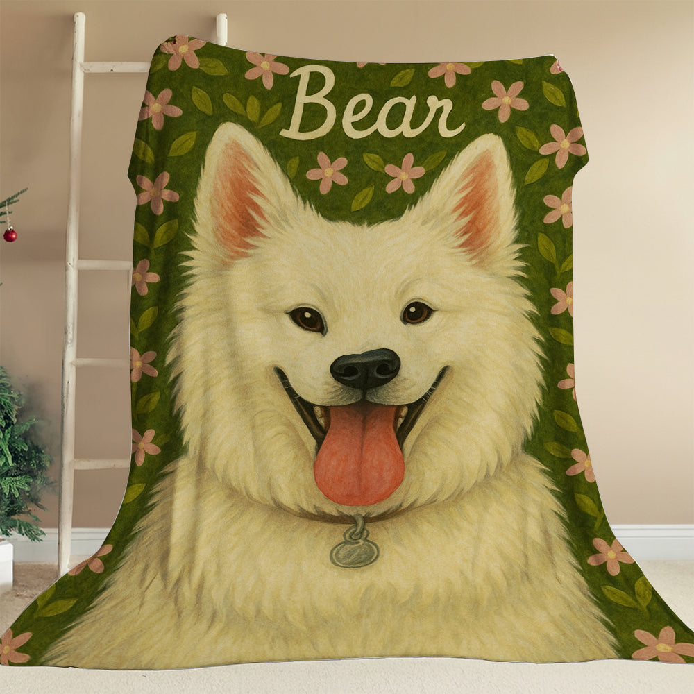 Custom Dog Portraits From Photo From Photo Blanket For Dog Lover