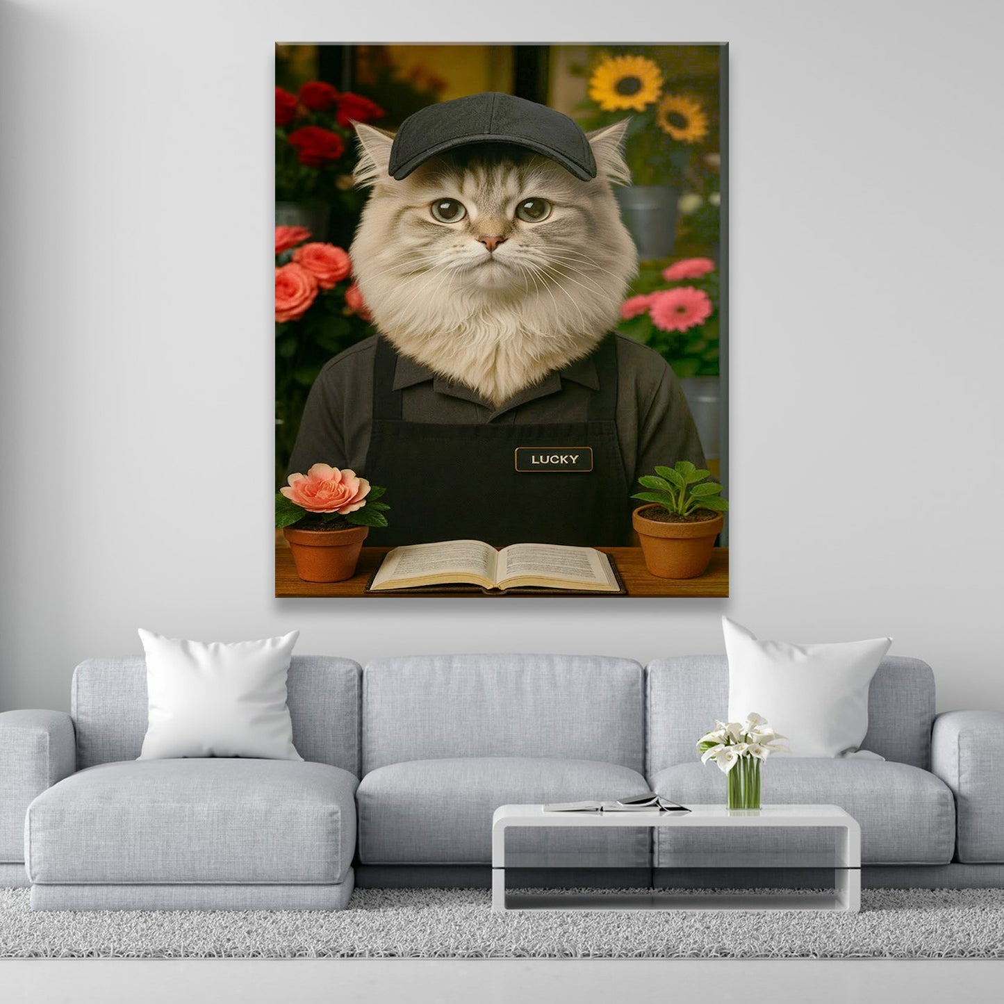 Custom Photo Flower Shop Florist Canvas Canvas Gift For Canvas Lovers