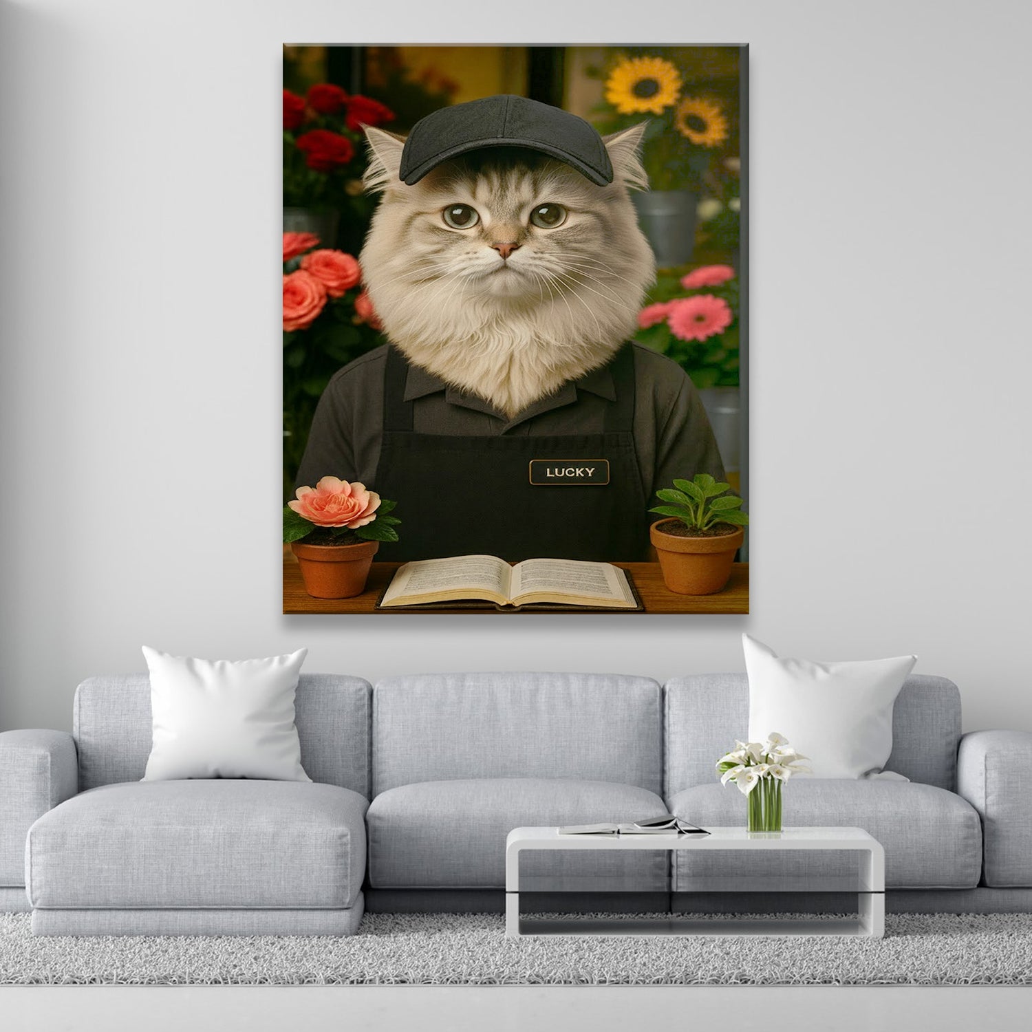 Custom Photo Flower Shop Florist Canvas Canvas Gift For Canvas Lovers