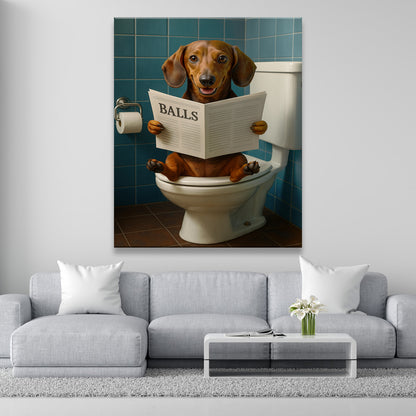 Custom Photo Dog Bathroom Style 7 Canvas Gift For Dog Lovers