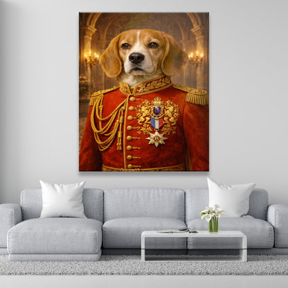 Custom Photo Royal King Dog Style 02 Canvas Gift For Dog Lovers