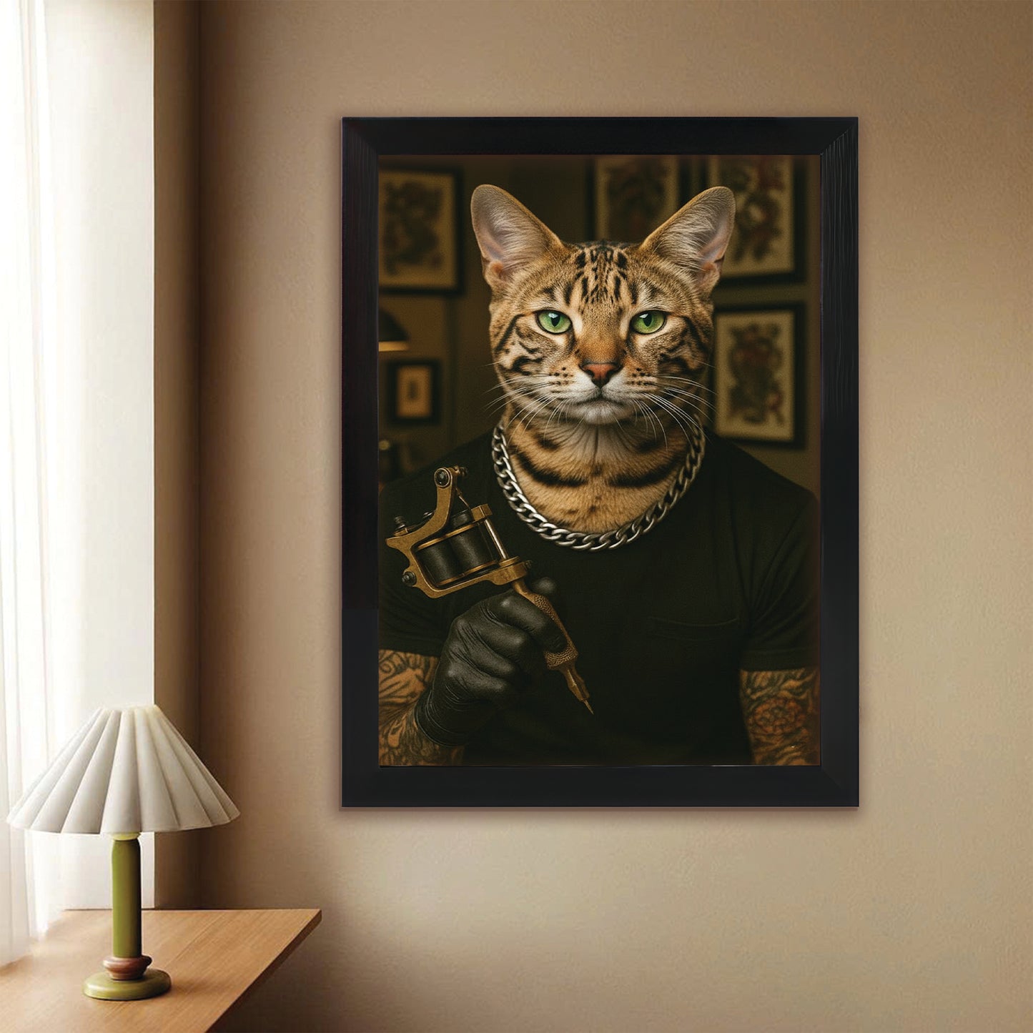 Custom Photo Tatoo Artist Cat Gift For Cat Lovers