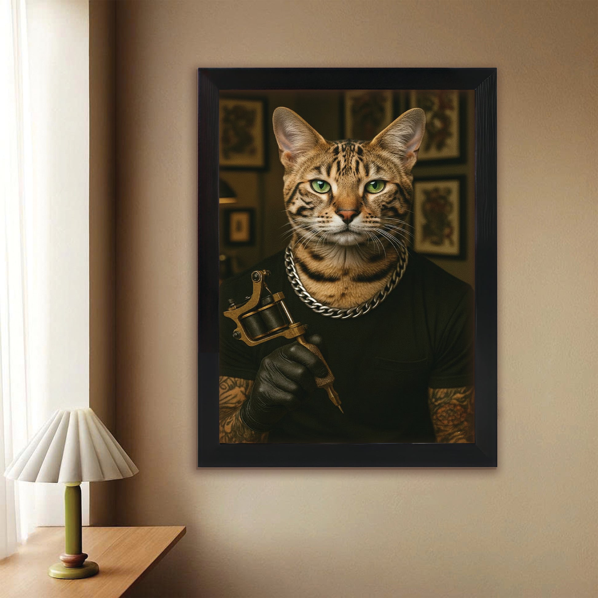 Custom Photo Tatoo Artist Cat Gift For Cat Lovers