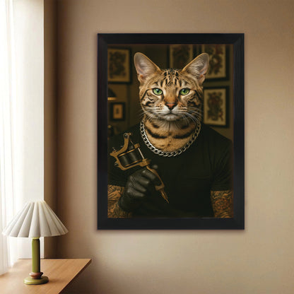 Custom Photo Tatoo Artist Cat Gift For Cat Lovers