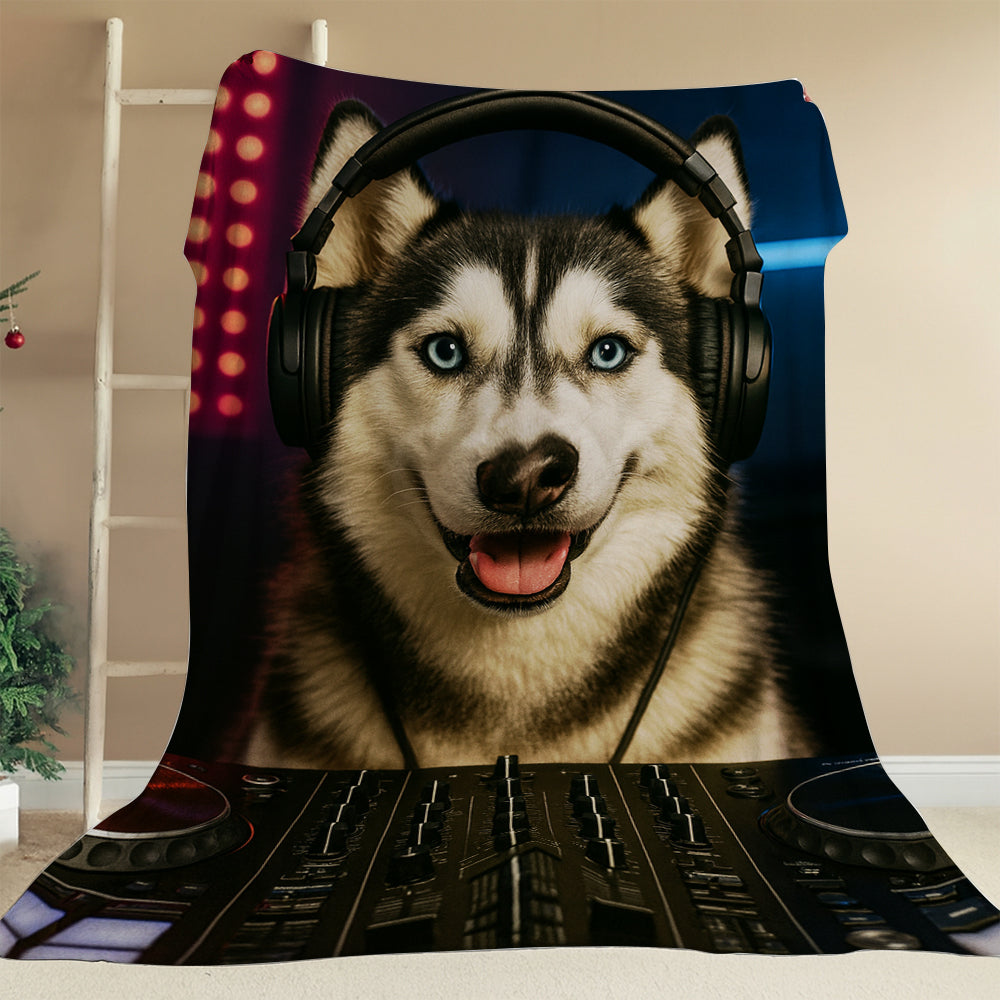 Custom Photo Dj Dog BlanketGift For Dog Lovers