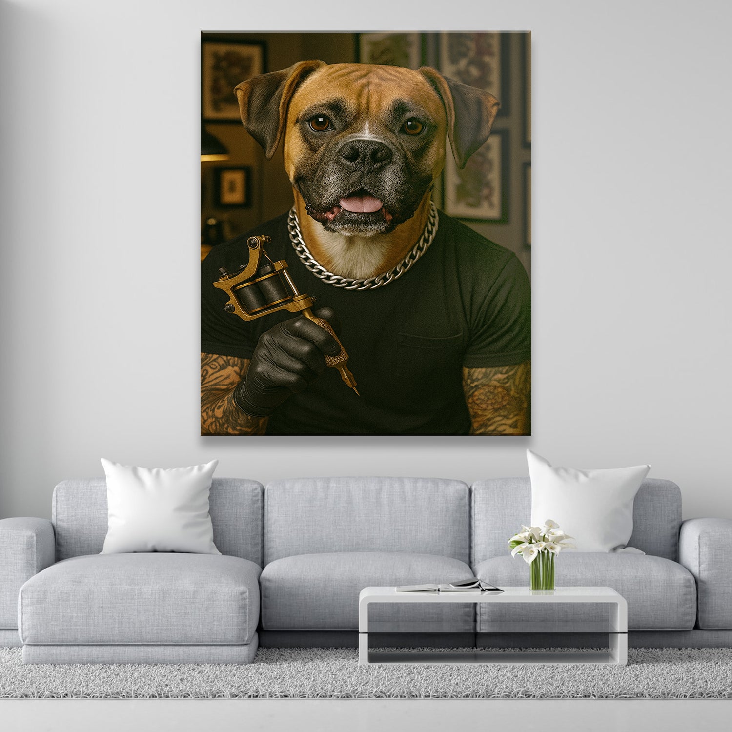 Custom Photo Tatoo Artist Dog Gift For Dog Lovers