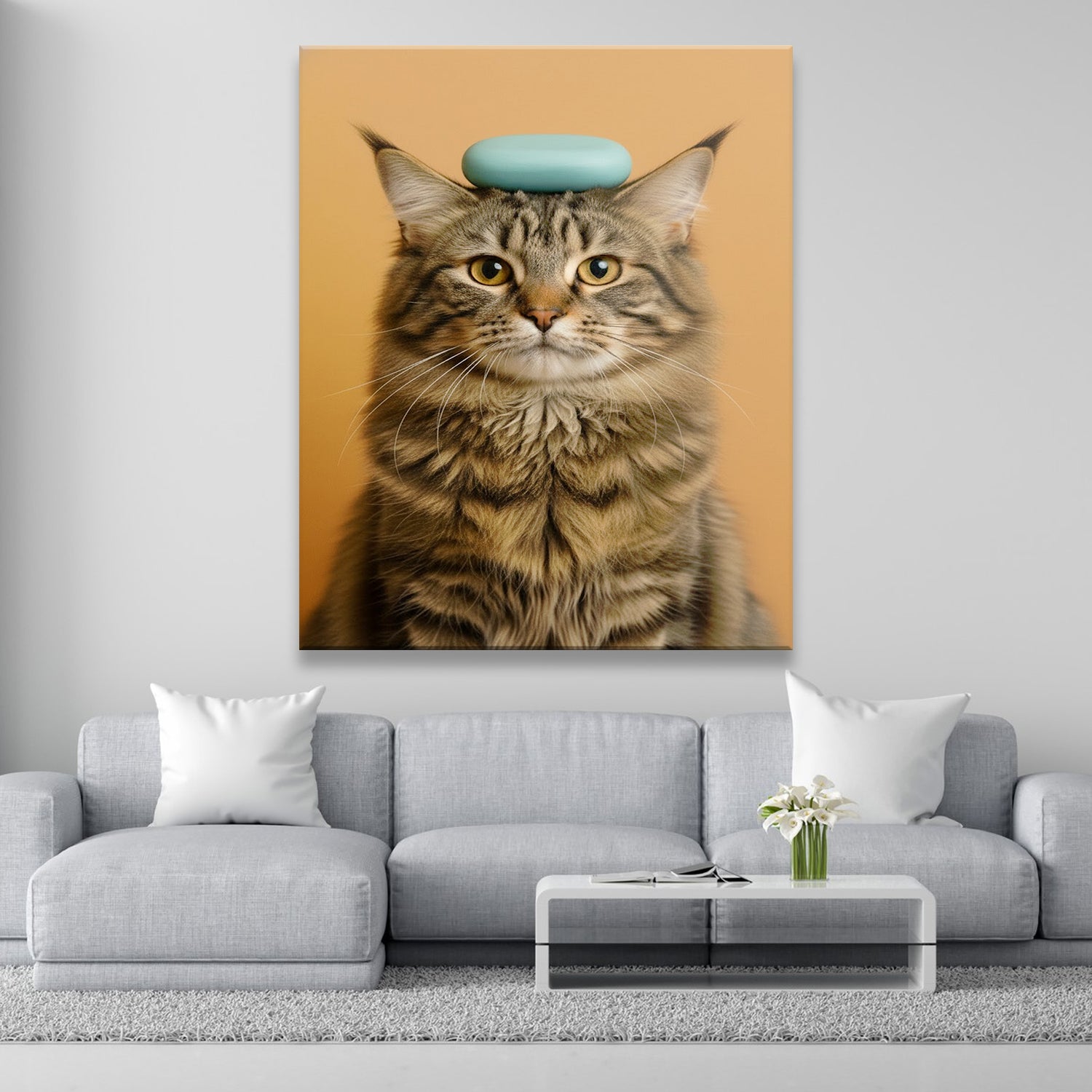 Custom Photo Cat Bathroom Style 24 Canvas Gift For Cat Lovers