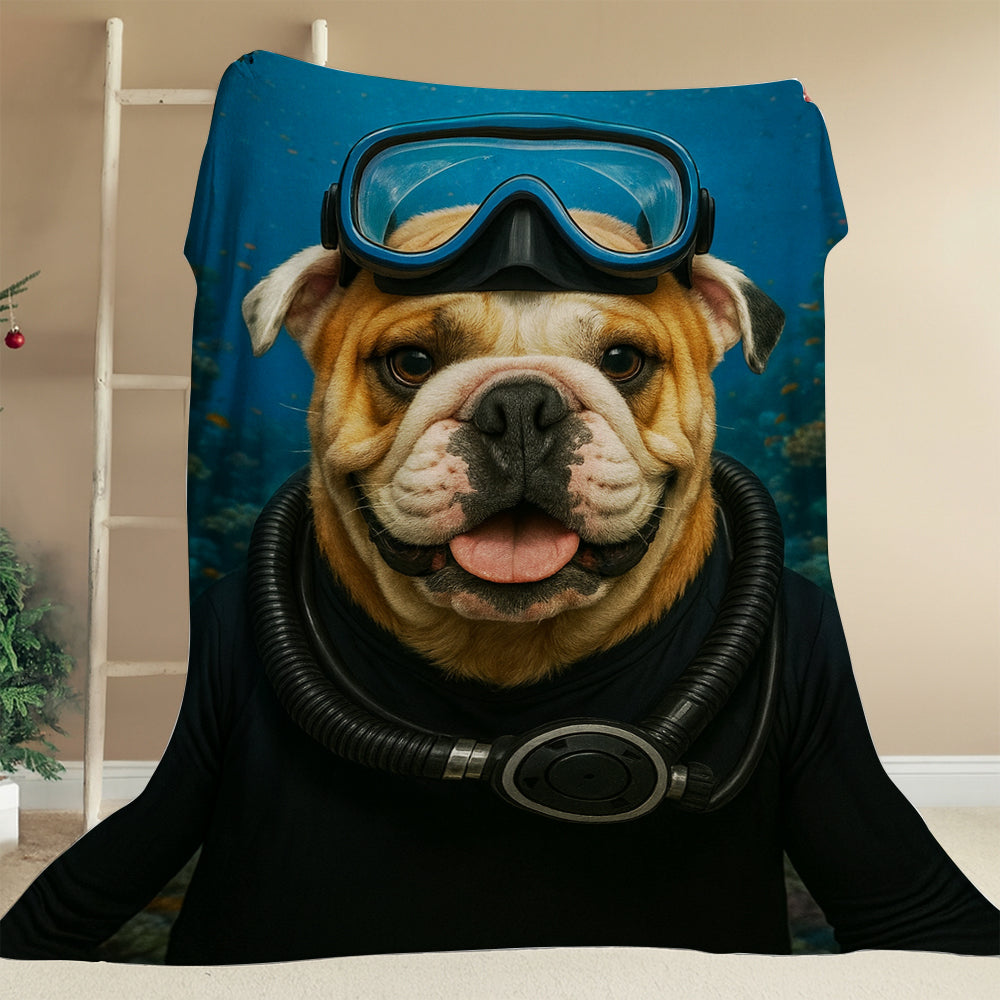 Custom Photo Scuba Diving Dog Gift For Dog Lovers