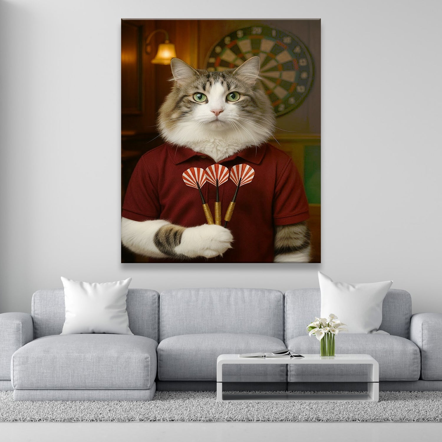 Custom Photo Dart Player Canvas Canvas Gift For Canvas Lovers