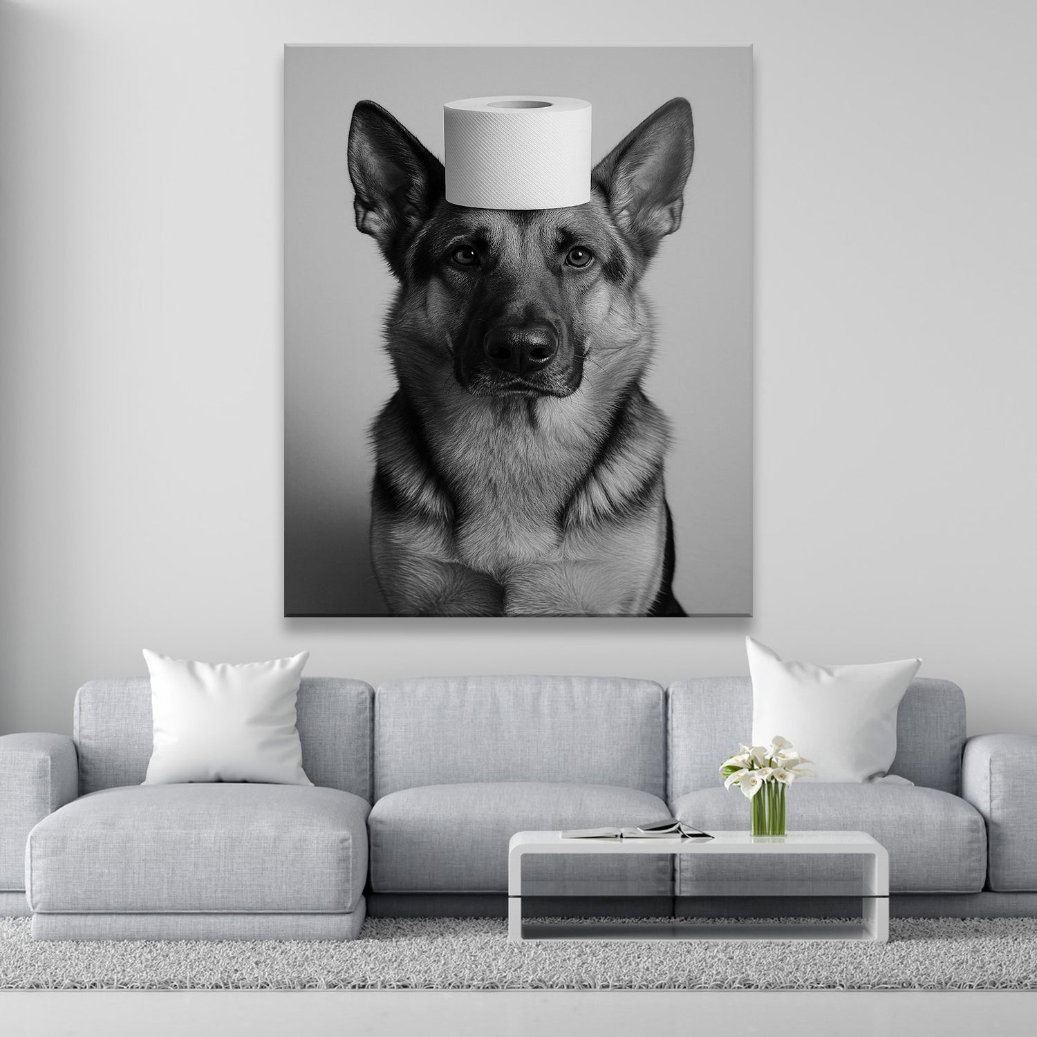 Custom Photo Dog Bathroom Style 11 Canvas Gift For Dog Lovers