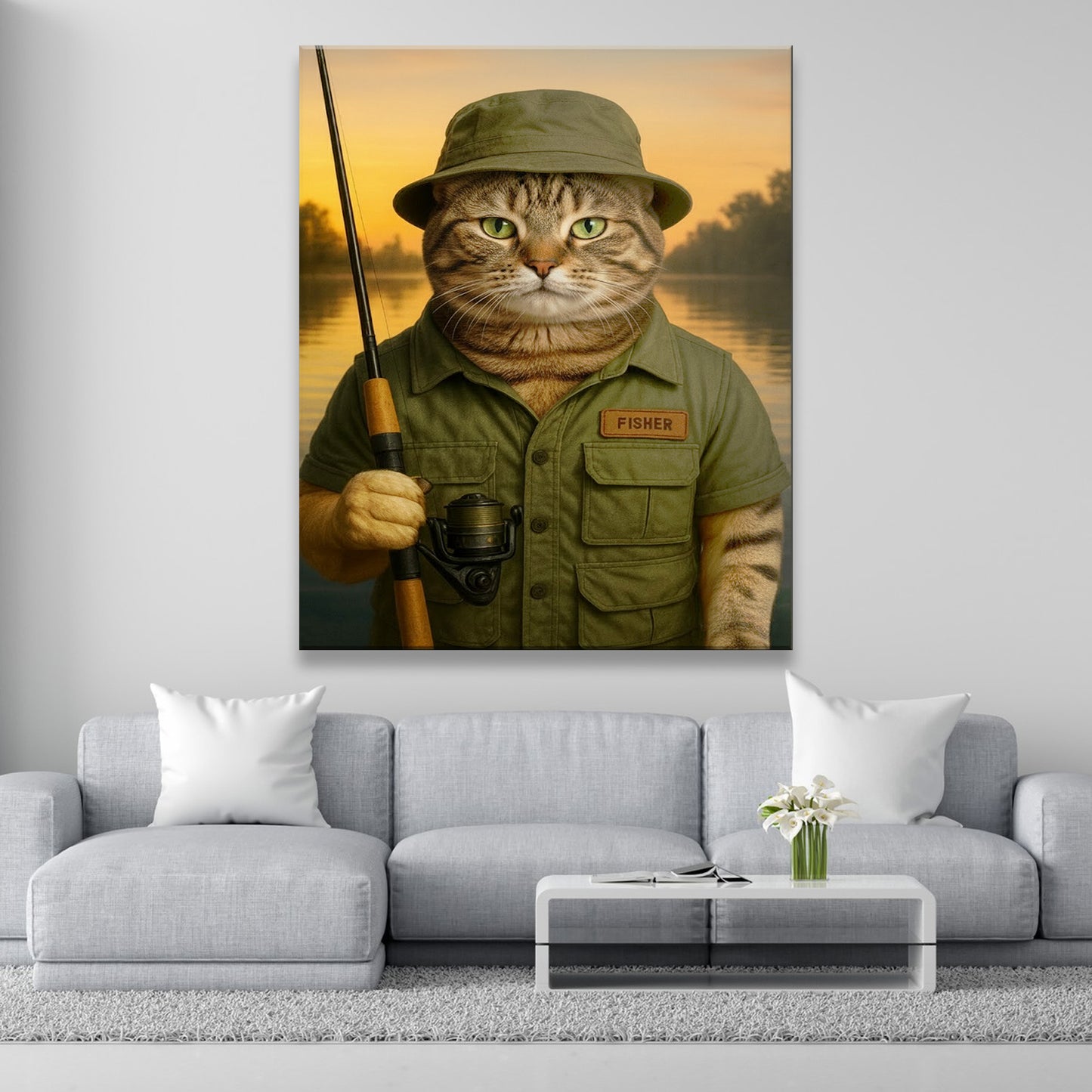 Custom Photo Fisher Canvas Canvas Gift For Canvas Lovers