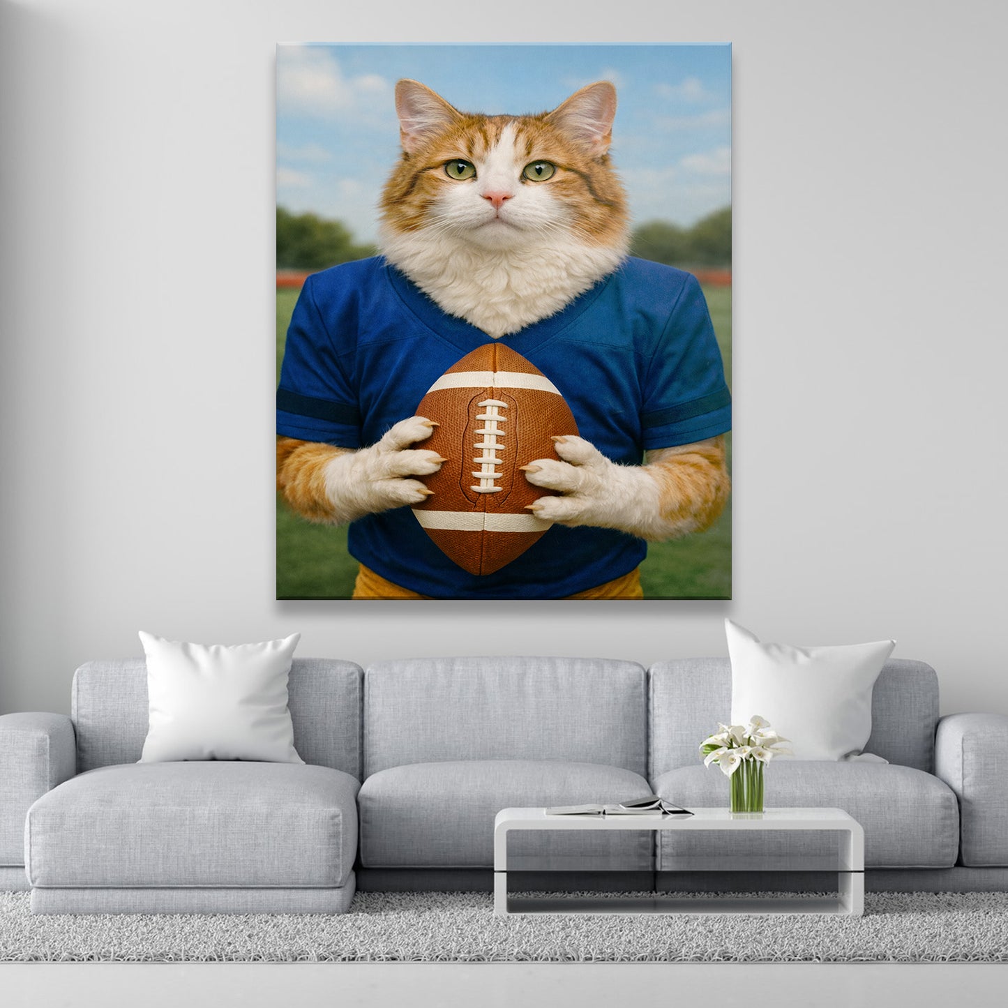 Custom Photo Football Player Canvas Canvas Gift For Canvas Lovers