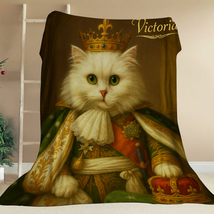 Custom Photo Napoleon Cat Blanket Gift For Cat Lovers