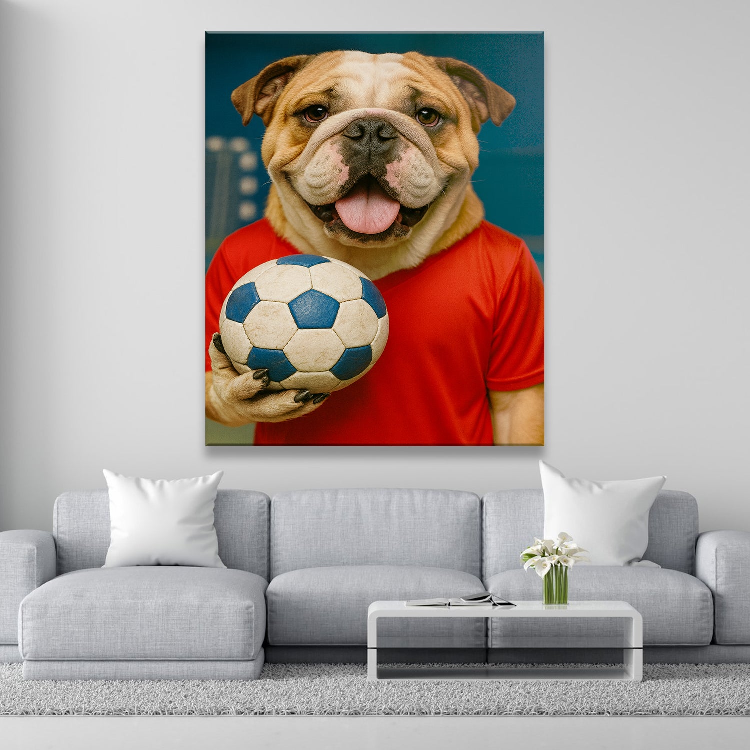 Custom Photo Handball Dog Canvas