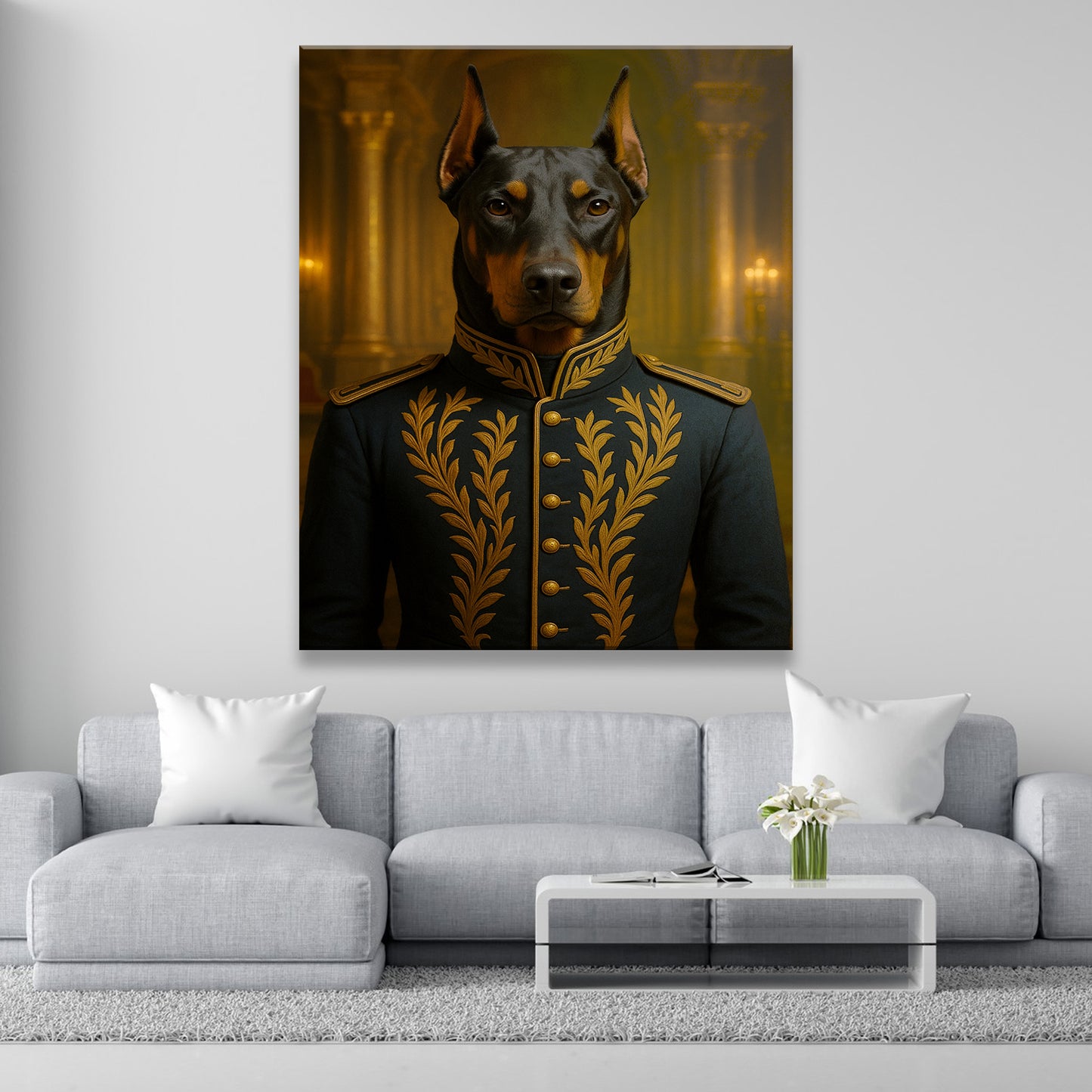 Custom Photo Dog Royal Style 10 Canvas Gift For Dog Lovers