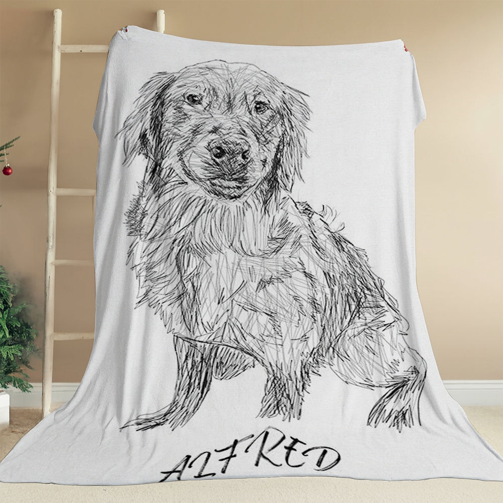 Custom Photo Dog Pencil Art