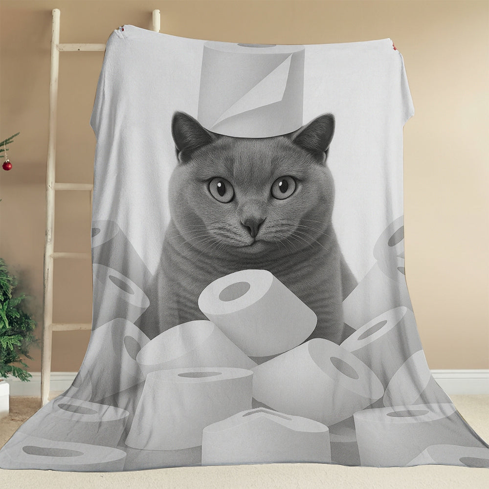 Custom Photo Cat Bathroom Blanket