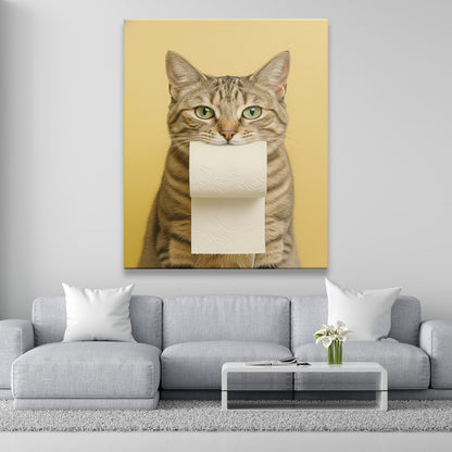 Custom Photo Cat Bathroom Style 23 Canvas Gift For Cat Lovers