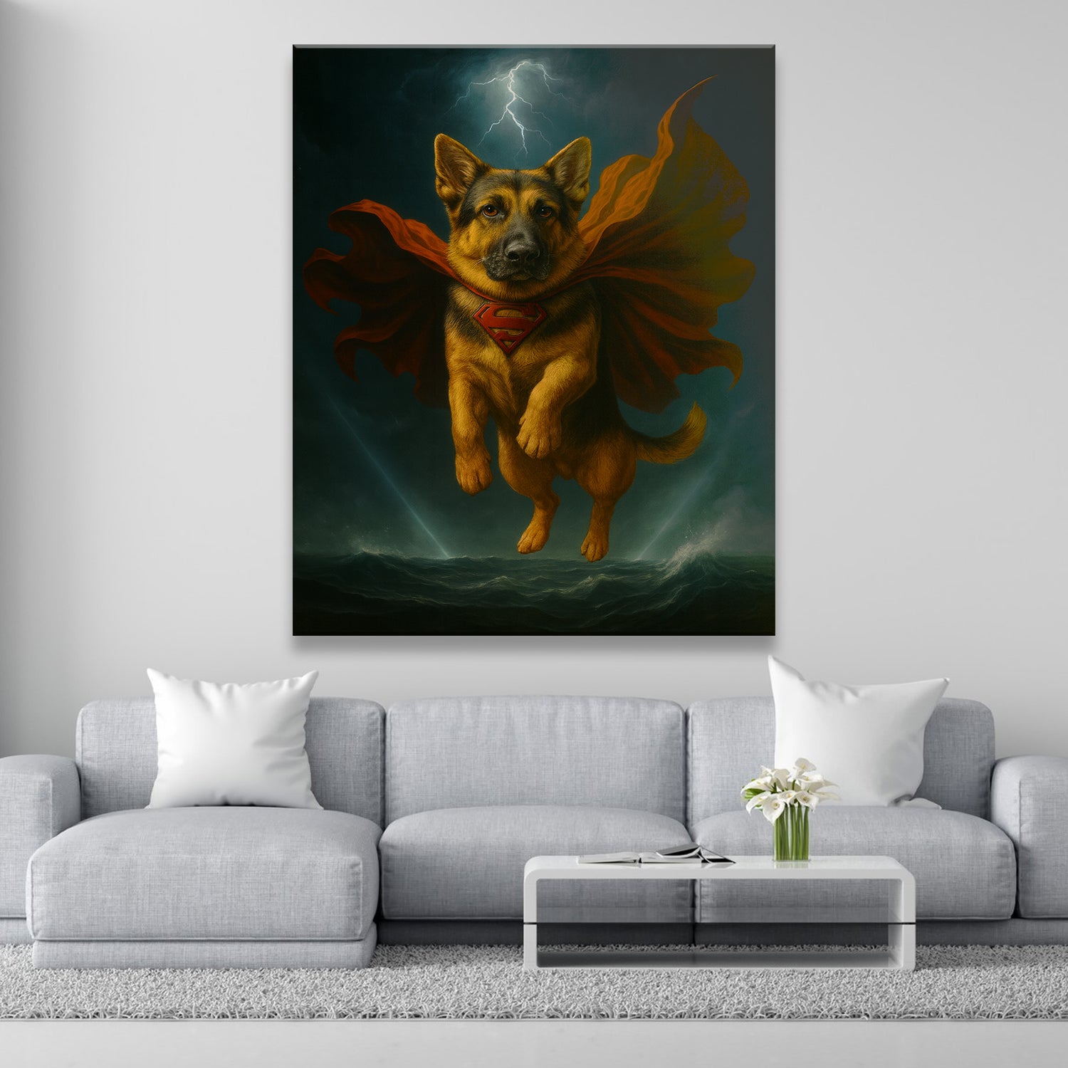 Custom Photo Dog Hero Canvas