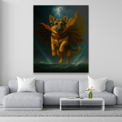 Custom Photo Dog Hero Canvas