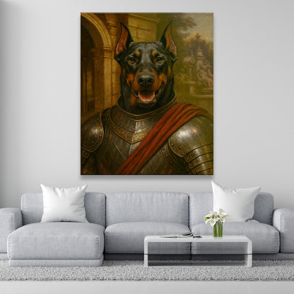 Custom Photo Dog Knight Canvas Gift For Dog Lovers