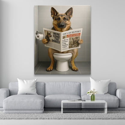 Custom Photo Dog Bathroom Canvas Style 03 Gift For Dog Lovers