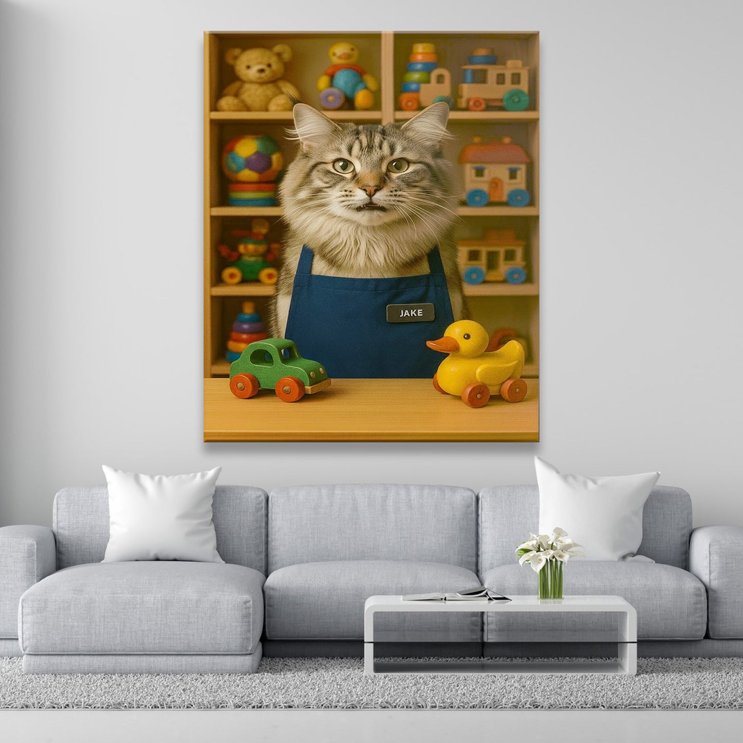 Custom Photo Toy Store Cat Canvas Gift For Cat Lovers