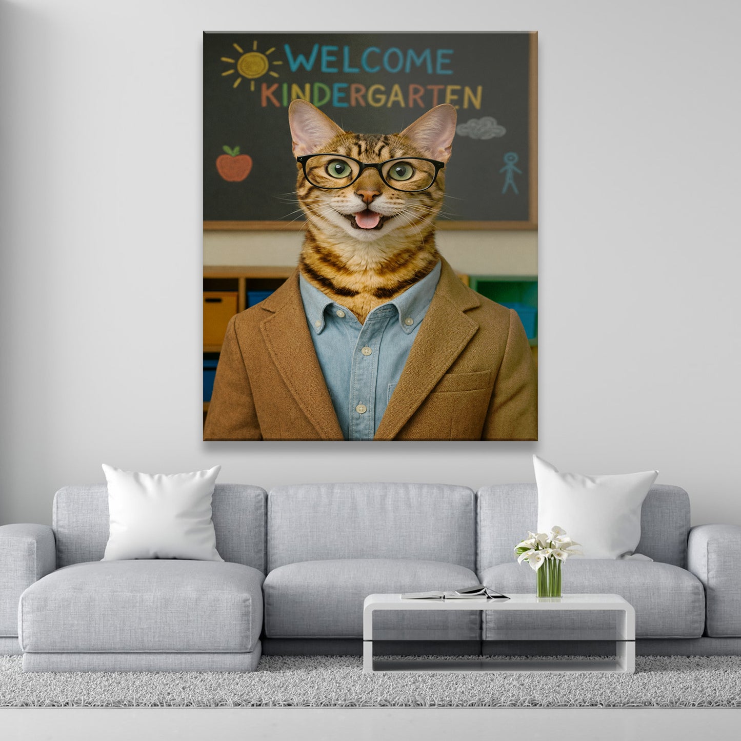 Custom Photo Kindergarten Teacher Canvas Gift For Canvas Lovers