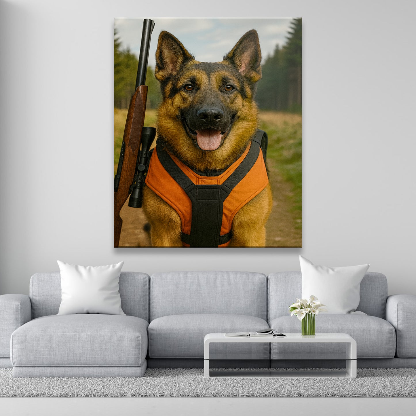 Custom Photo Hunter Dog Gift For Dog Lovers