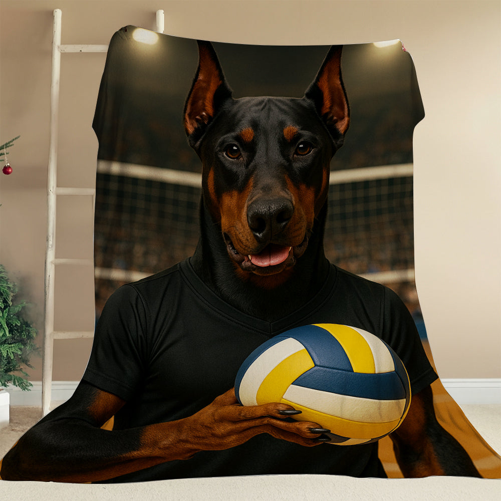 Custom Photo Volleyball Player Dog BlanketGift For Dog Lovers